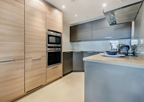 The kitchen at Court House 9, Tenby