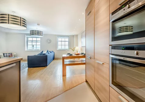 The kitchen at Court House 9, Tenby