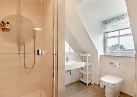 Bedroom #2 en-suite shower room at Court House 9, Tenby