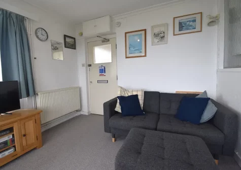 The living area at Croft Court 46, Tenby