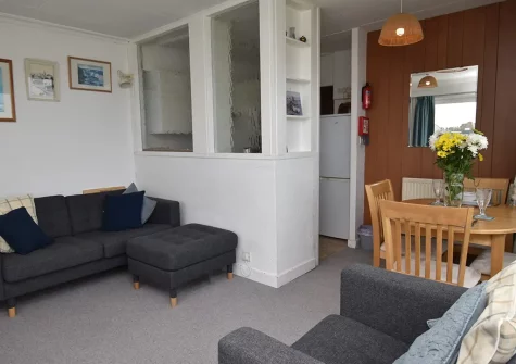 The living area at Croft Court 46, Tenby