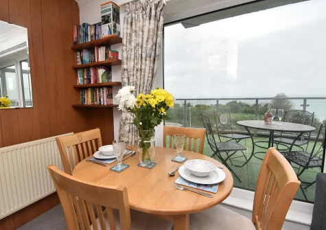 The dining area at Croft Court 46, Tenby