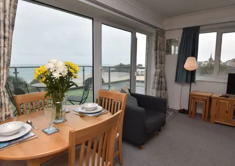 The dining area at Croft Court 46, Tenby