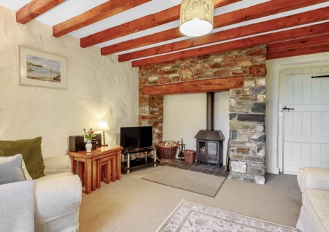 The living room at Cwm Bach, Dinas