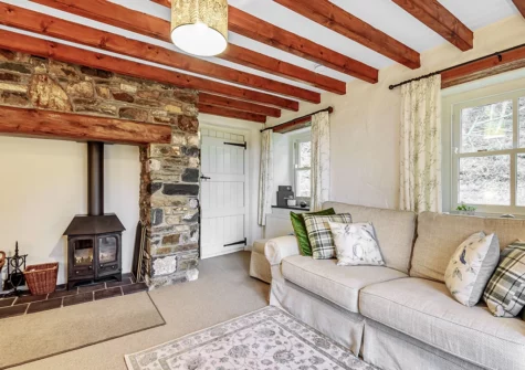 The living room at Cwm Bach, Dinas