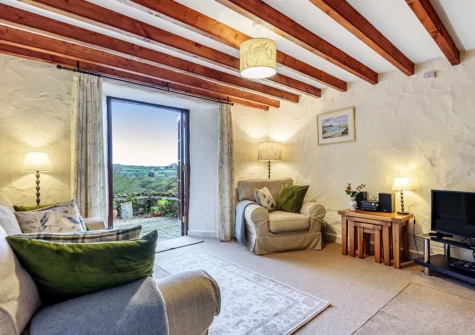 The living room at Cwm Bach, Dinas