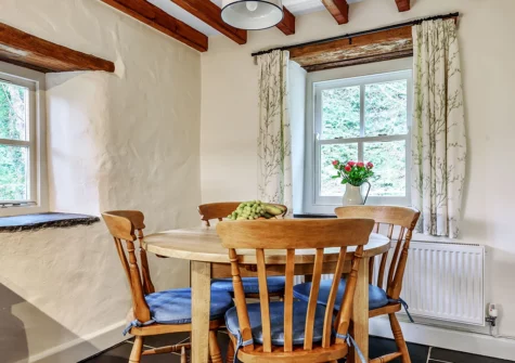 The dining area at Cwm Bach, Dinas