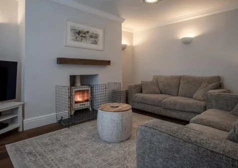 The living room at Daisy Cottage, Tenby