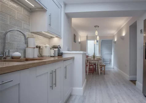 The kitchen at Daisy Cottage, Tenby