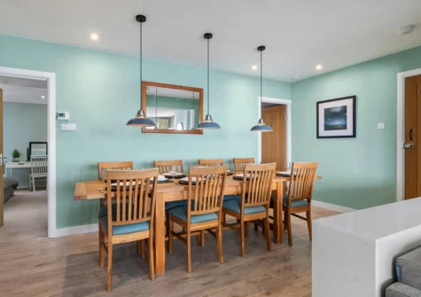 The dining area at Dolphins Apartment, Saundersfoot