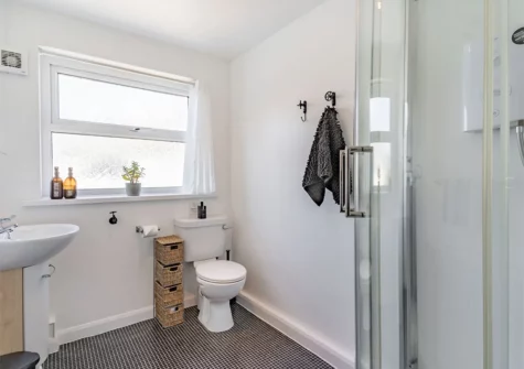 The shower room at Dringarth, Tenby