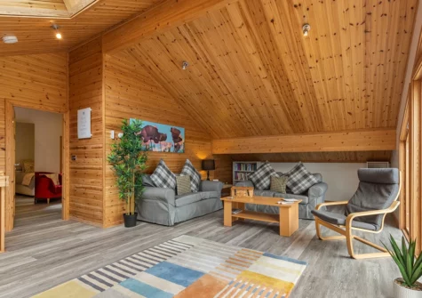 The living room at Everwyn Lodge, Penally