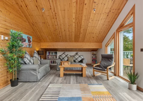 The living room at Everwyn Lodge, Penally