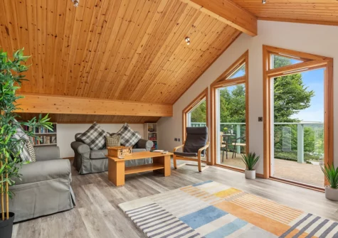 The living room at Everwyn Lodge, Penally