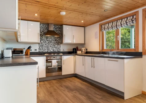 The kitchen at Everwyn Lodge, Penally