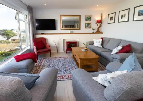The living area at Fairview, Tenby