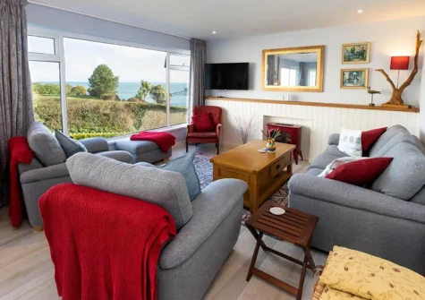 The living area at Fairview, Tenby