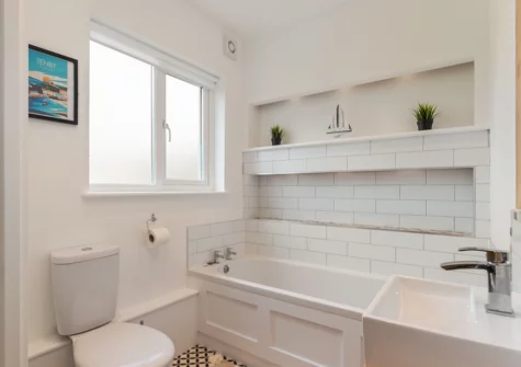 The bathroom at Falcon House, Pembroke Dock