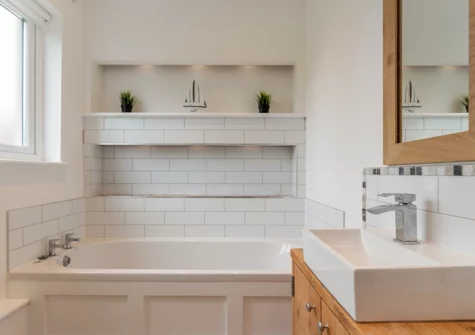 The bathroom at Falcon House, Pembroke Dock