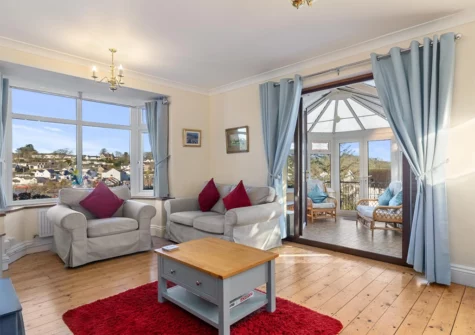 The living area at Four Oaks, Saundersfoot