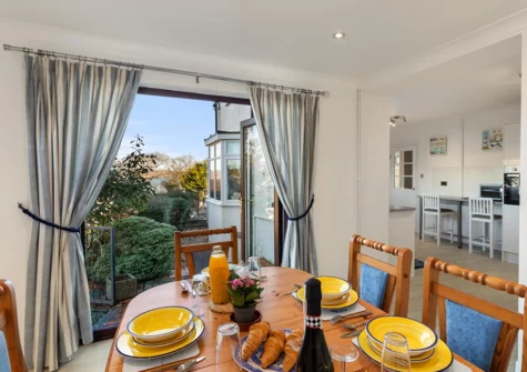 The dining room at Four Oaks, Saundersfoot