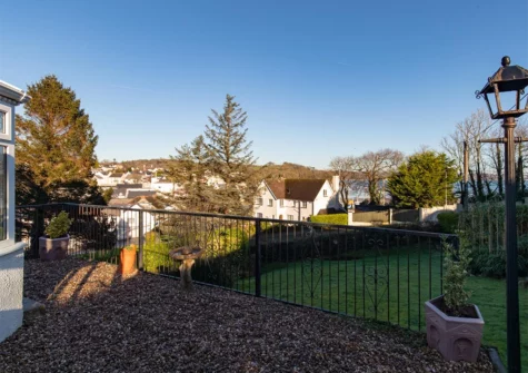 The patio & garden at Four Oaks, Saundersfoot