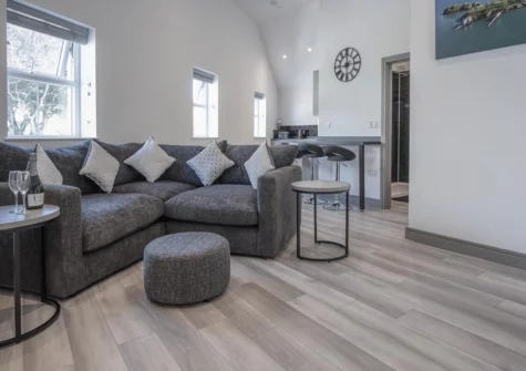 The living area at Four Seasons, Tenby