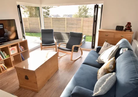 The living area at Galwad y Mor, Saundersfoot