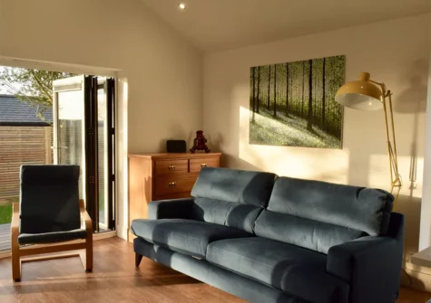 The living area at Galwad y Mor, Saundersfoot