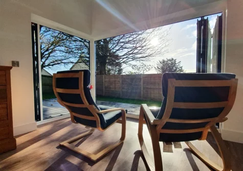The living area at Galwad y Mor, Saundersfoot