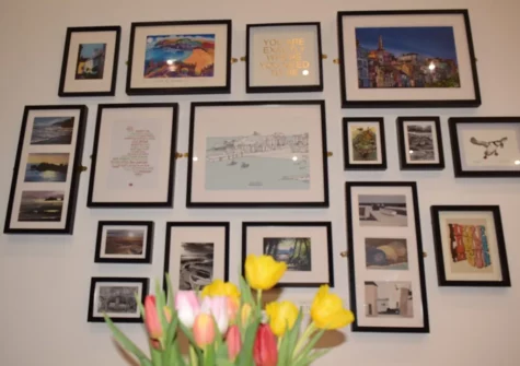 The living area at Galwad y Mor, Saundersfoot