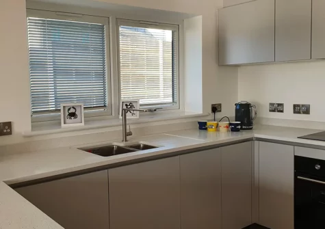 The kitchen at Galwad y Mor, Saundersfoot