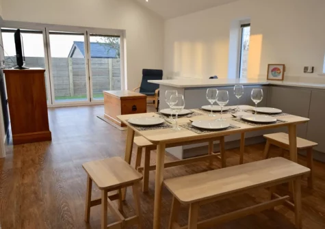 The dining area at Galwad y Mor, Saundersfoot