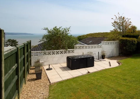 The patio, alfresco dining area & garden at Glen View, Saundersfoot