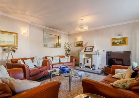 The large living room at Globe House, Angle