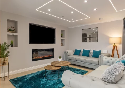 The living area at Golwg Y Môr, Saundersfoot