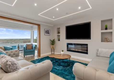 The living area at Golwg Y Môr, Saundersfoot