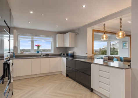 The kitchen at Golwg Y Môr, Saundersfoot