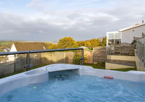 The hot tub at Golwg Y Môr, Saundersfoot