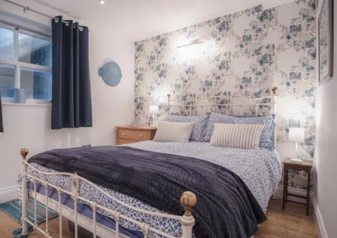 The bedroom at Goscar Court, Tenby