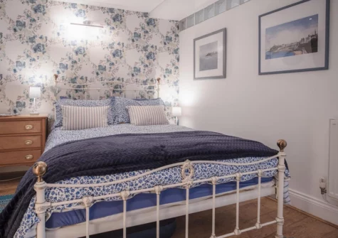 The bedroom at Goscar Court, Tenby