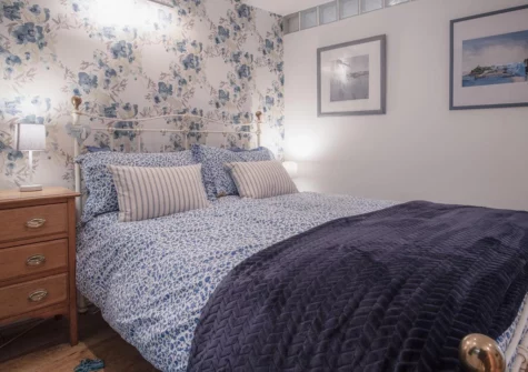 The bedroom at Goscar Court, Tenby