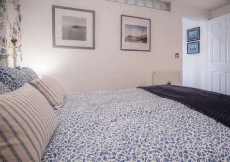 The bedroom at Goscar Court, Tenby