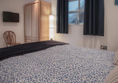 The bedroom at Goscar Court, Tenby