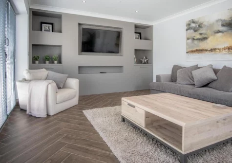 The living room at Gower View, Saundersfoot
