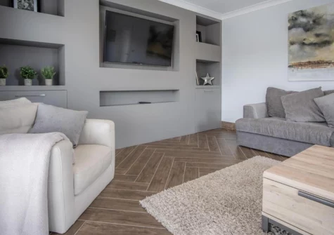 The living room at Gower View, Saundersfoot