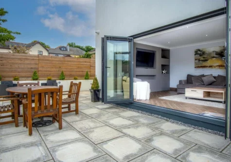 The patio & alfresco dining area at Gower View, Saundersfoot