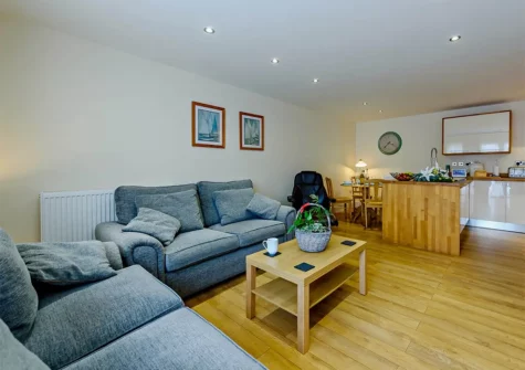The living area at Grassholm Cottage, Tenby