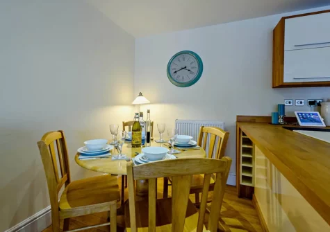 The dining area at Grassholm Cottage, Tenby