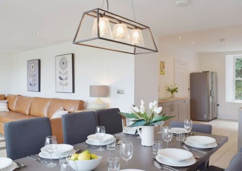 The dining area at Green Meadow, St Dogmaels